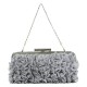 Evening Bag -  Ruffled &ndash; Silver &ndash; BG-7447SV